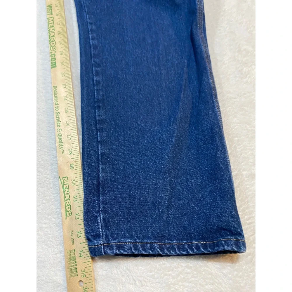 Wrangler Riggs Workwear Mens Blue Straight Leg Denim Jeans 3W050AI 42x34